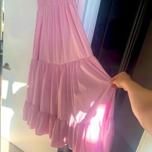 Zara Pastel Pink Poplin Dress